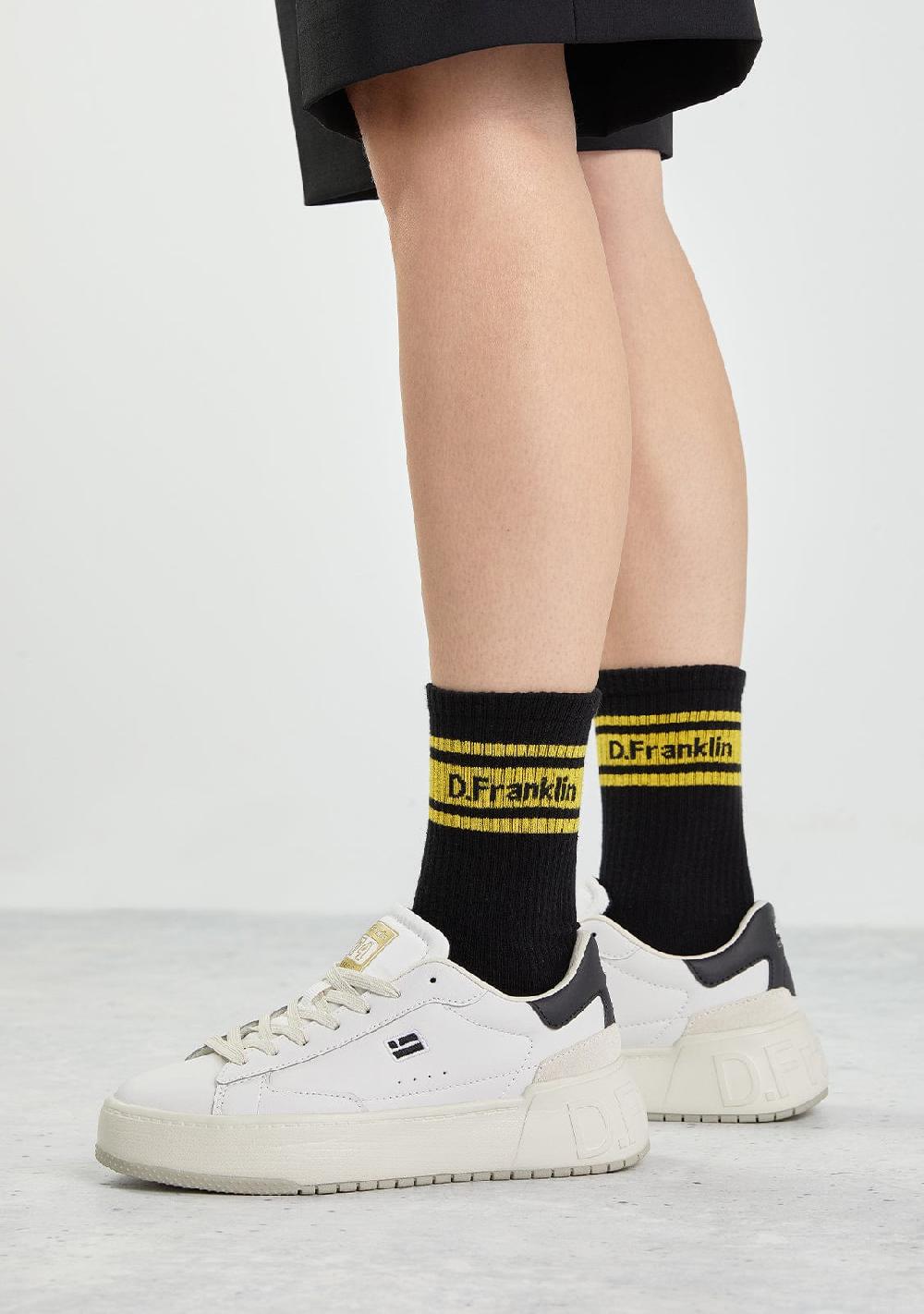 D.franklin DF 3 Stripes Socks Black