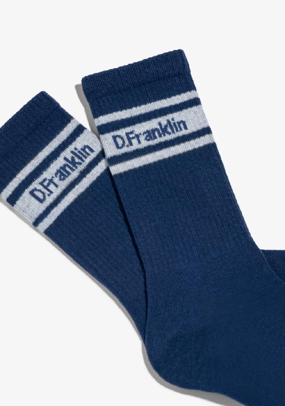 D.franklin DF 3 Stripes Socks Blue