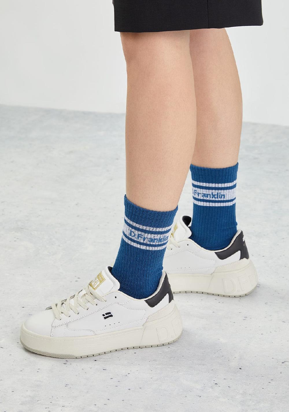 D.franklin DF 3 Stripes Socks Blue