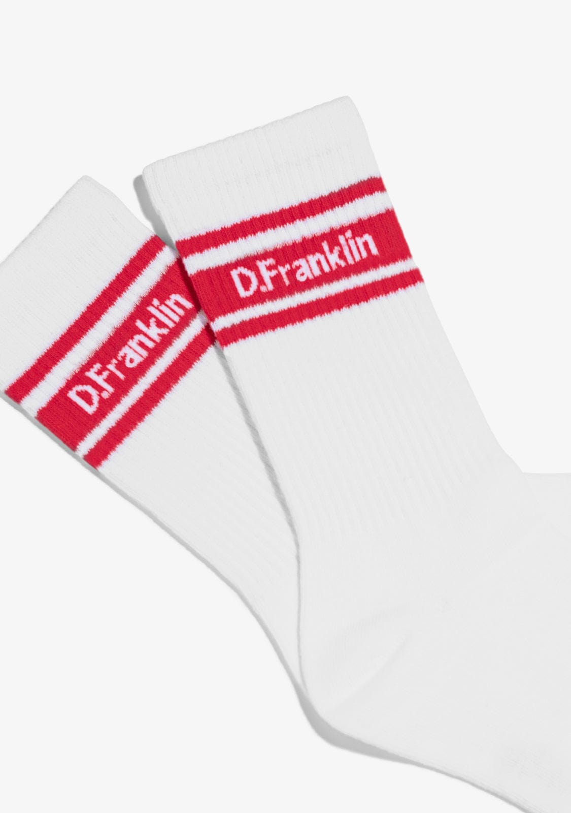 D.franklin DF 3 Stripes Socks White