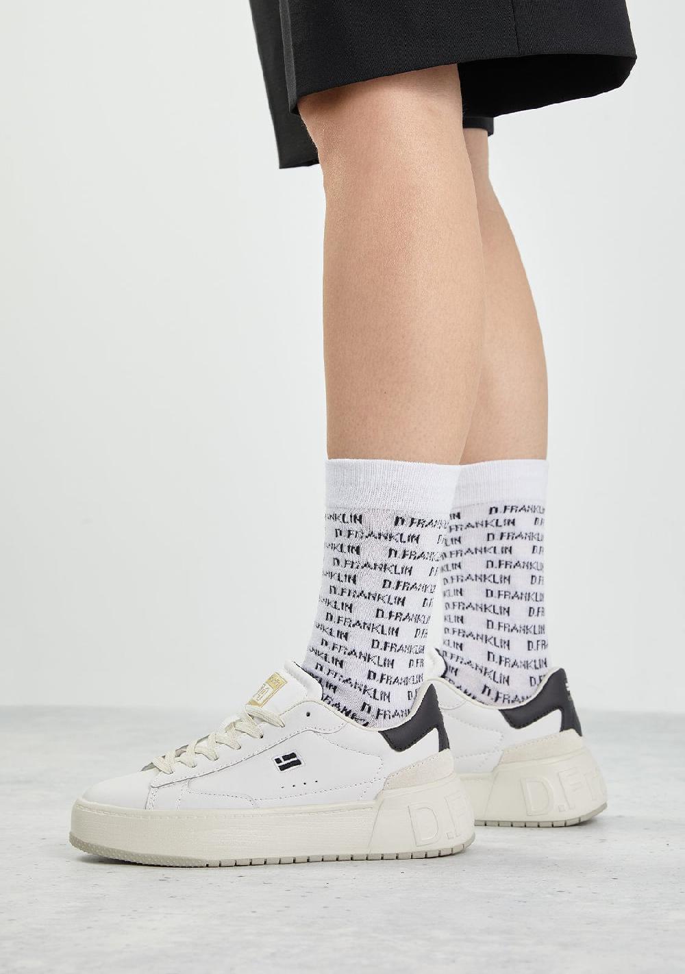 D.franklin DF Capital Socks White