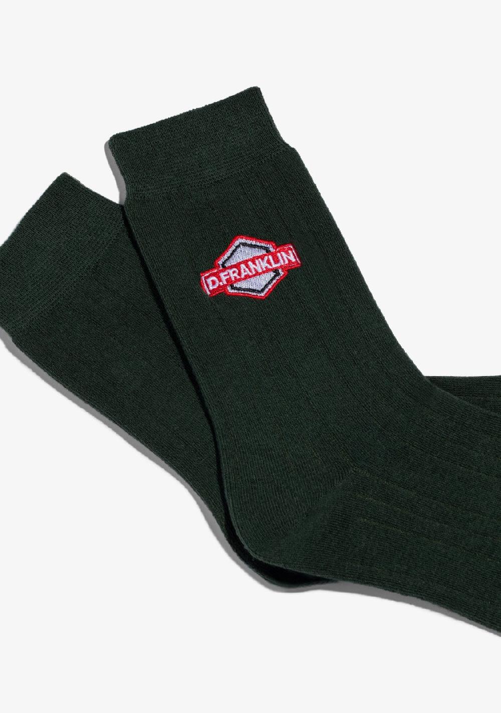 D.franklin DF Patch Socks Green