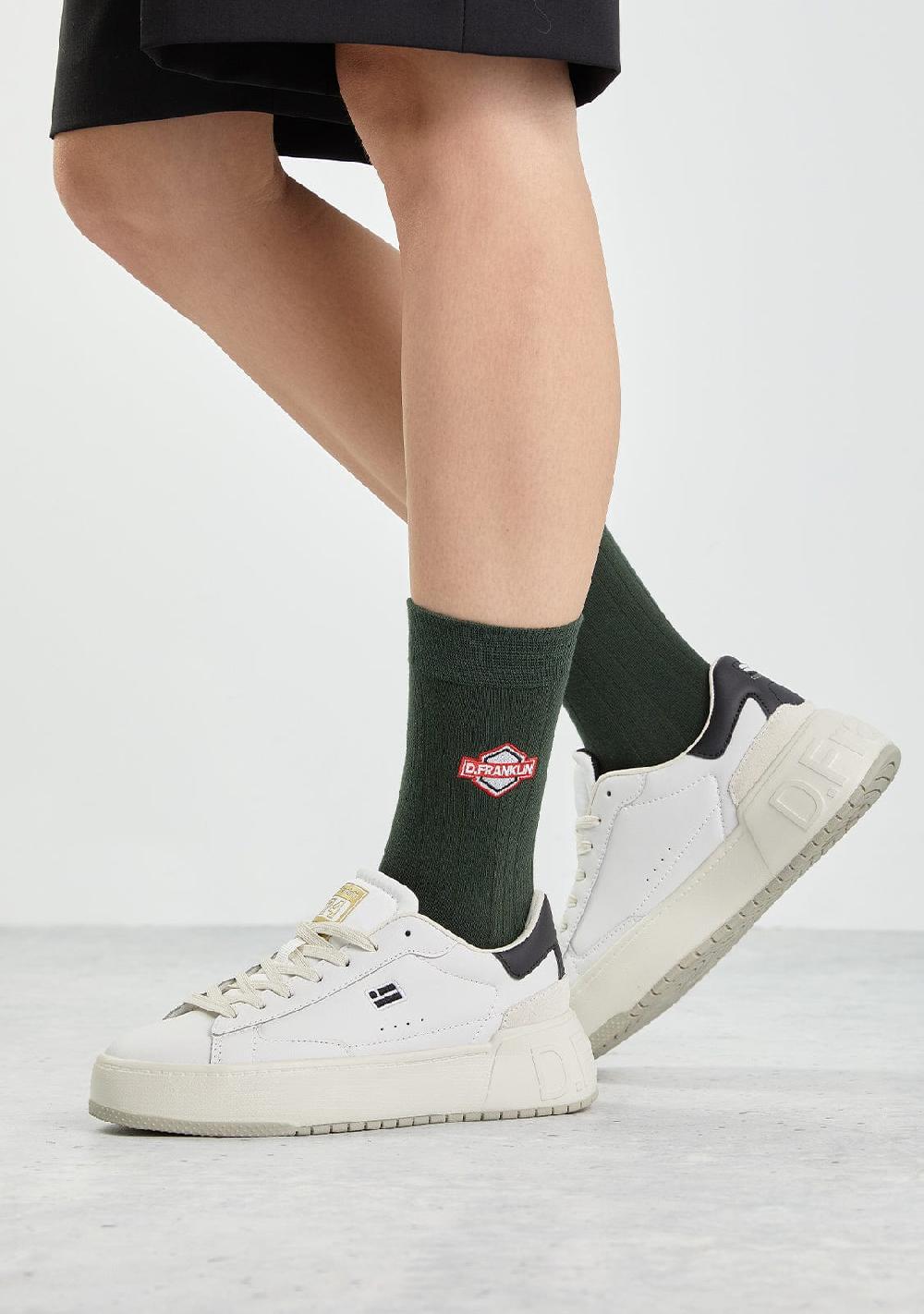 D.franklin DF Patch Socks Green