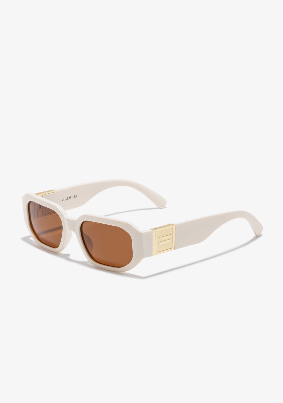 D.franklin Emblem HEX White Ivory / Brown