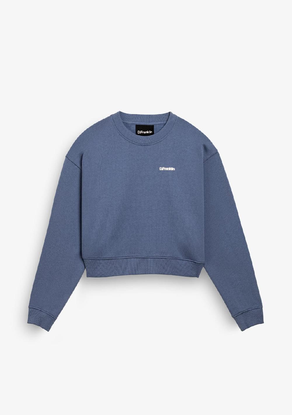 D.franklin Eternity Crop Sweatshirt Blue
