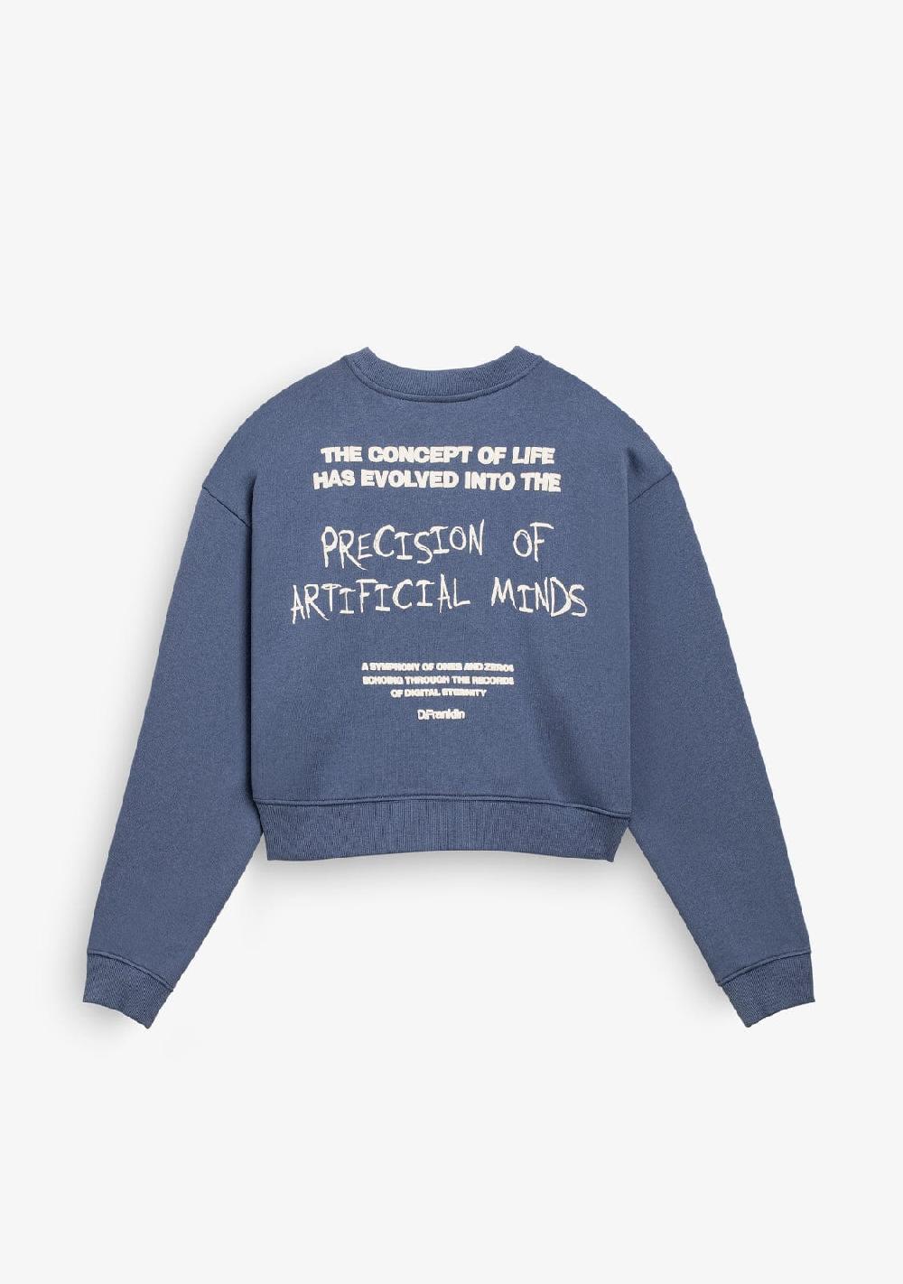 D.franklin Eternity Crop Sweatshirt Blue