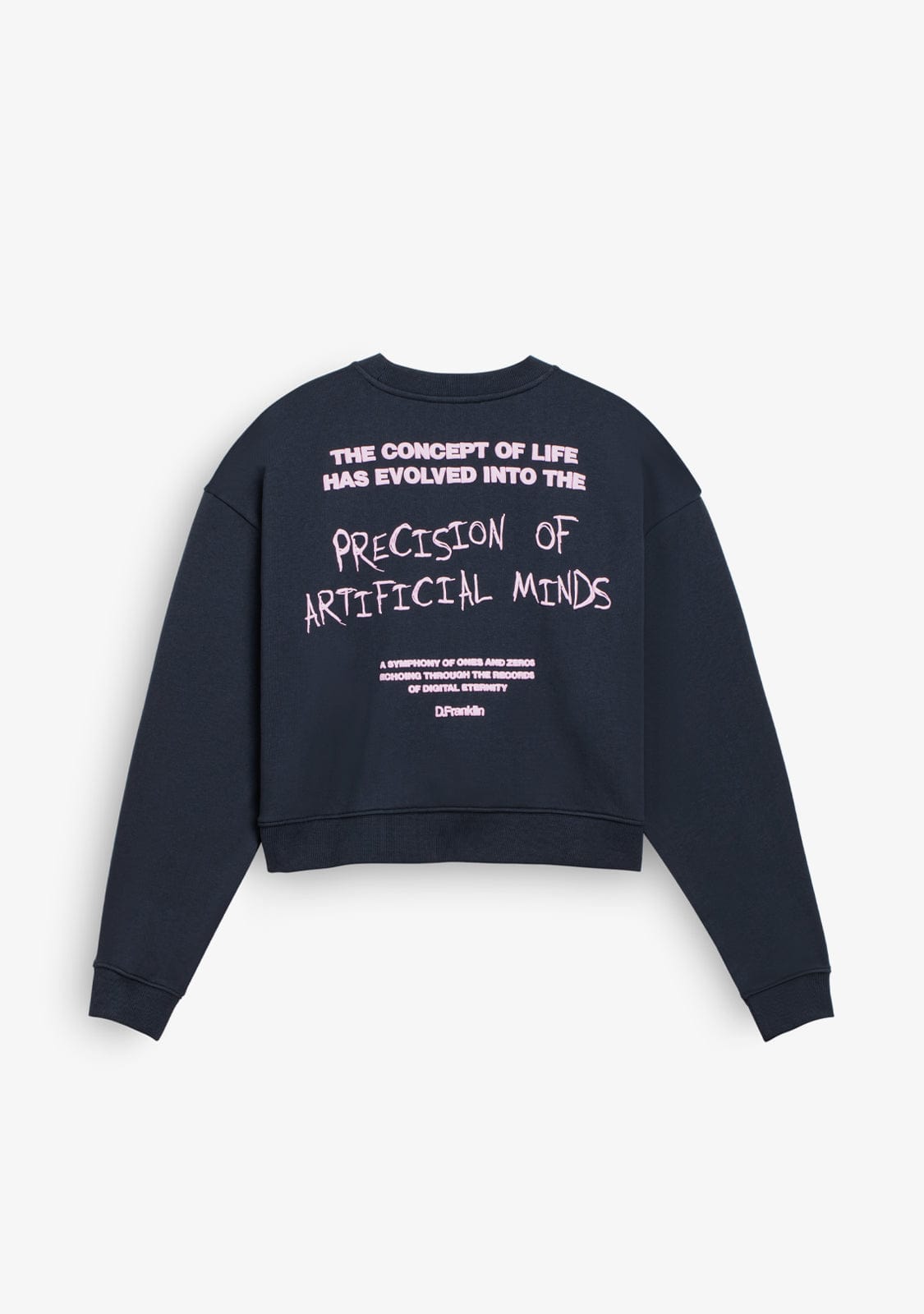 D.franklin Eternity Crop Sweatshirt Grey