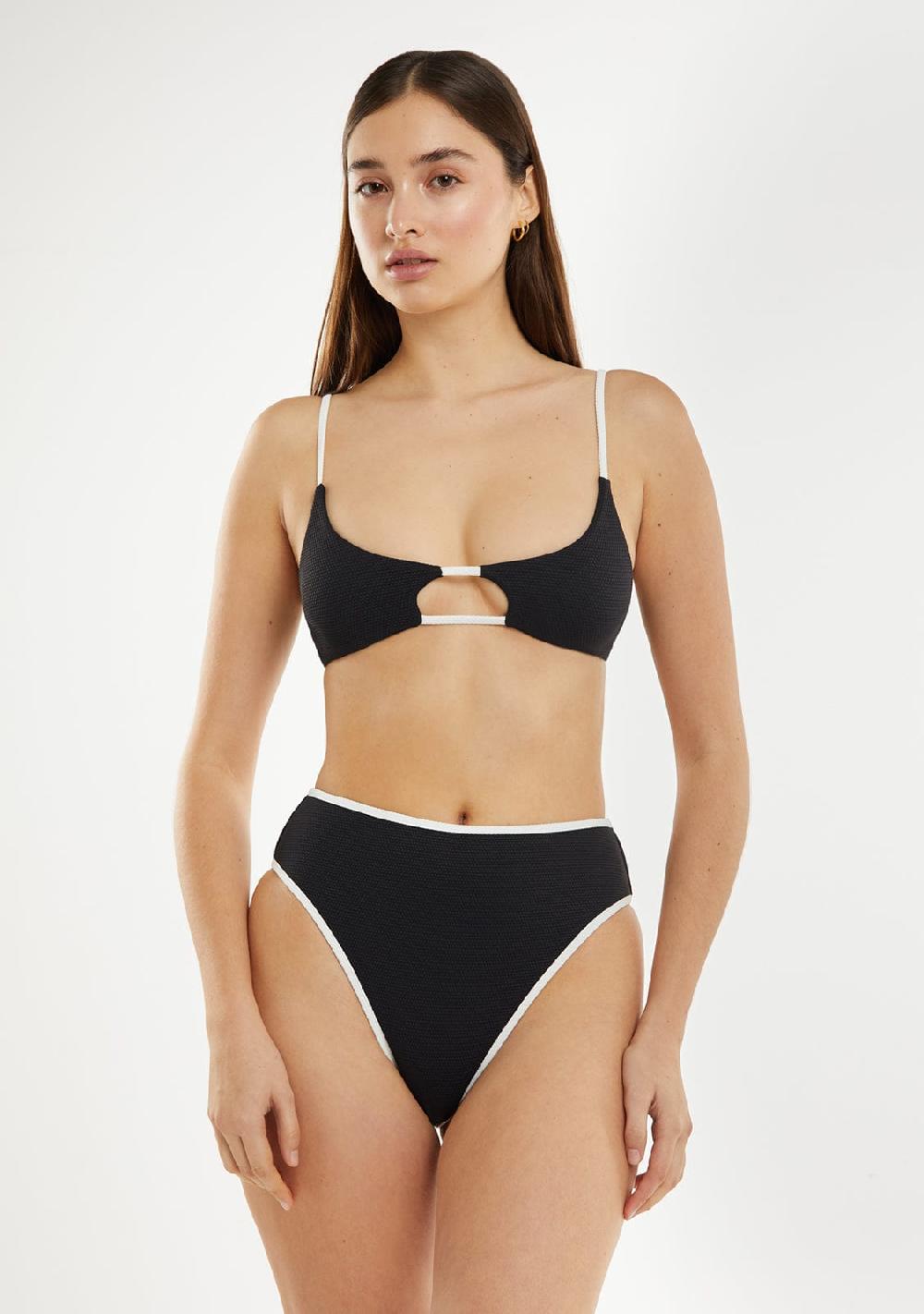D.franklin Feroe Top + Wake Bottom Bikini Black