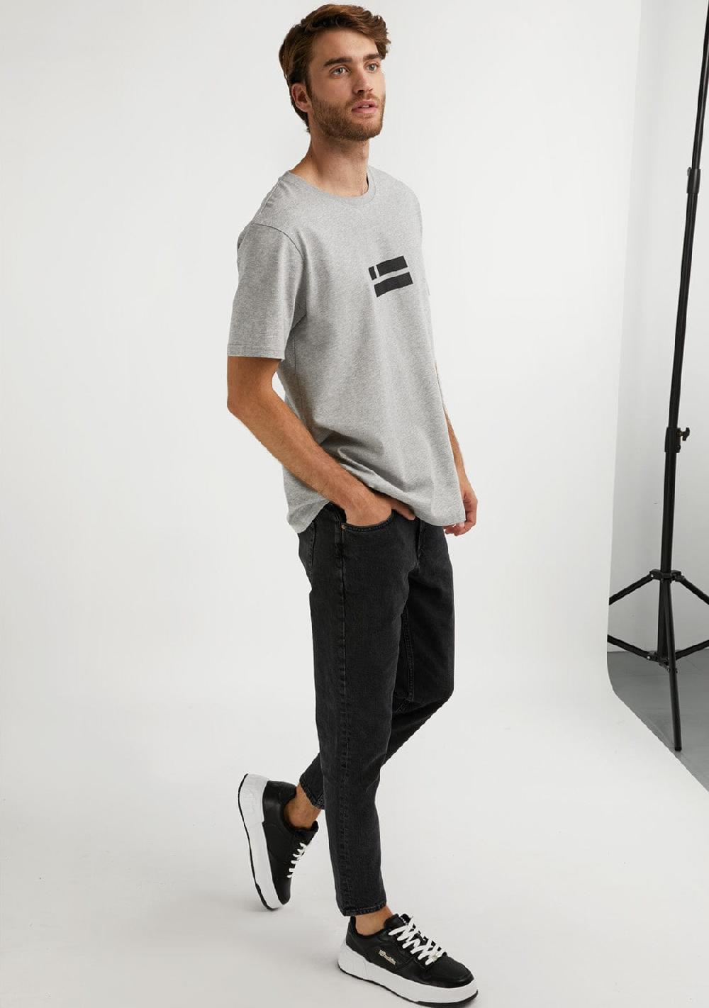 D.franklin Flag T-Shirt Grey / Black