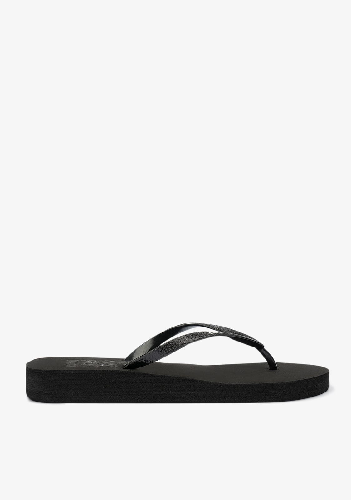 D.franklin Flip Flop Glitter Black