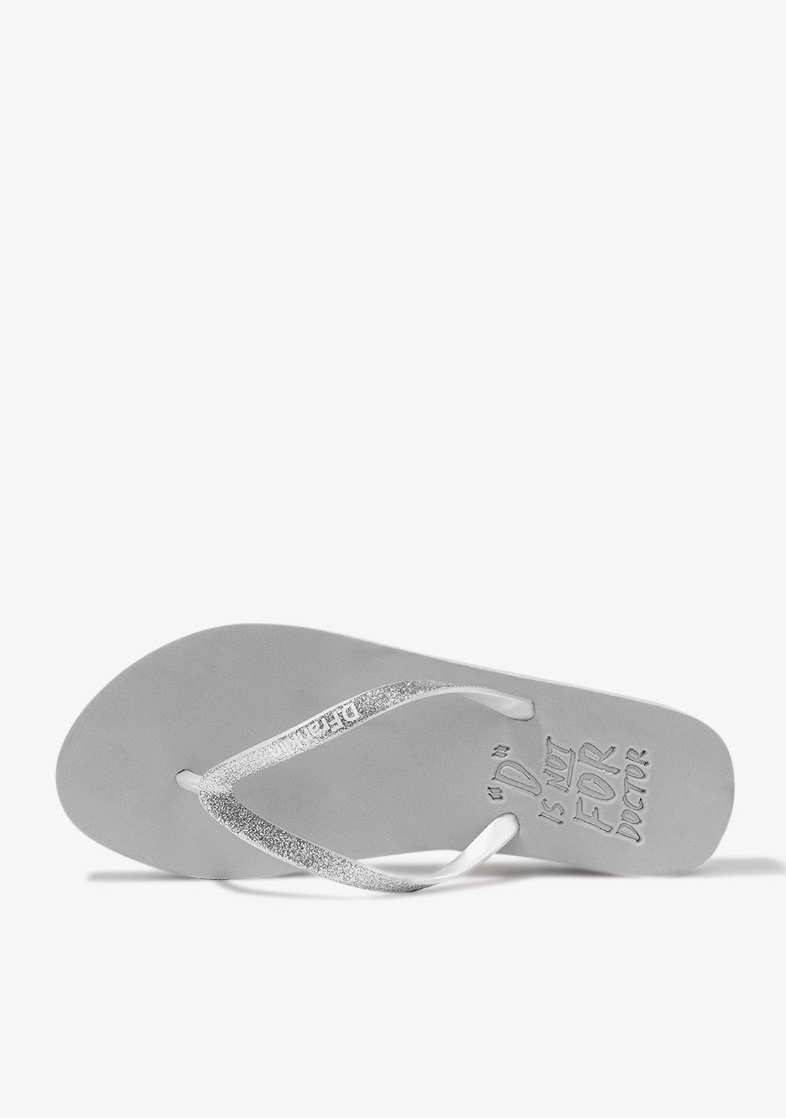 D.franklin Flip Flop Glitter Silver