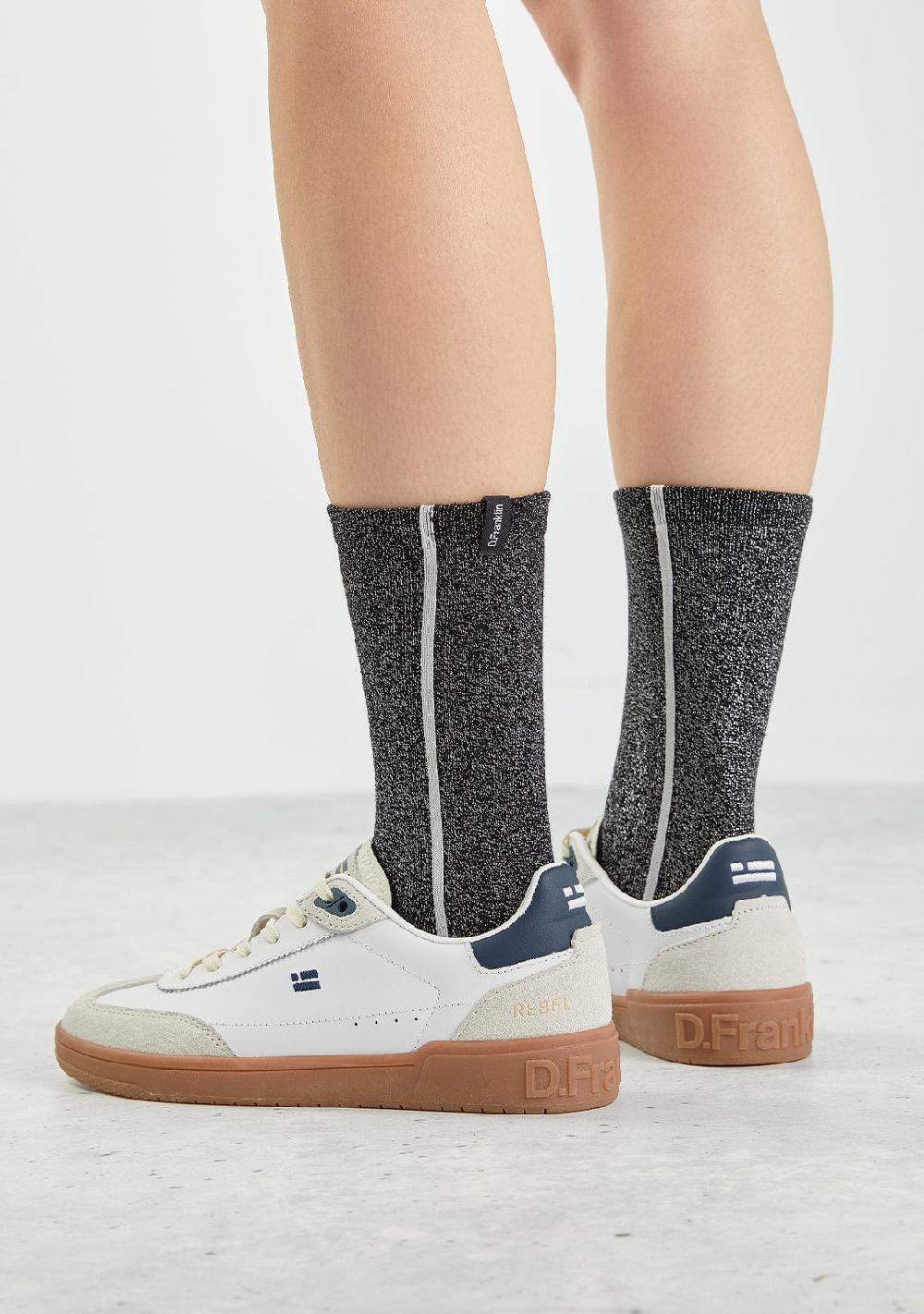 D.franklin Glitter Socks Black