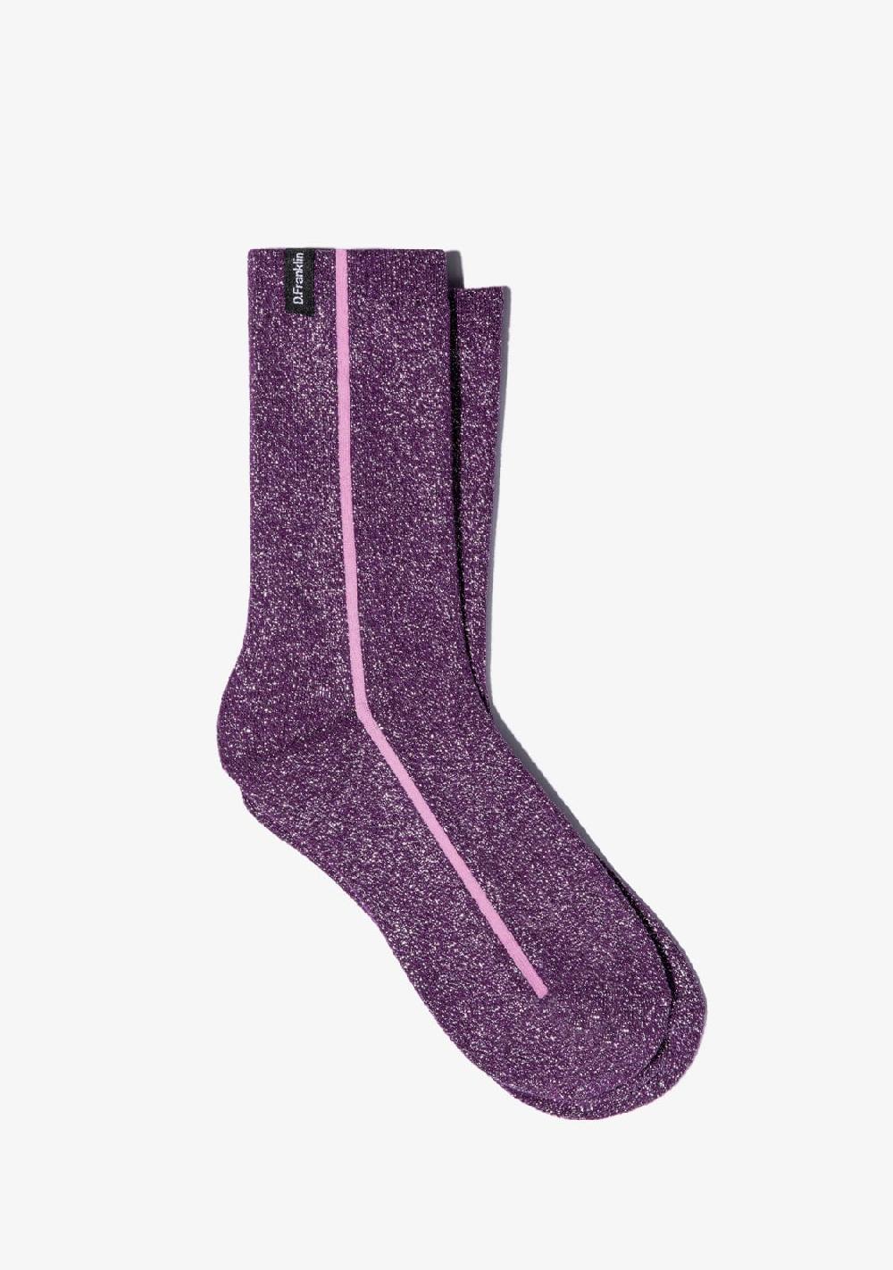 D.franklin Glitter Socks Purple
