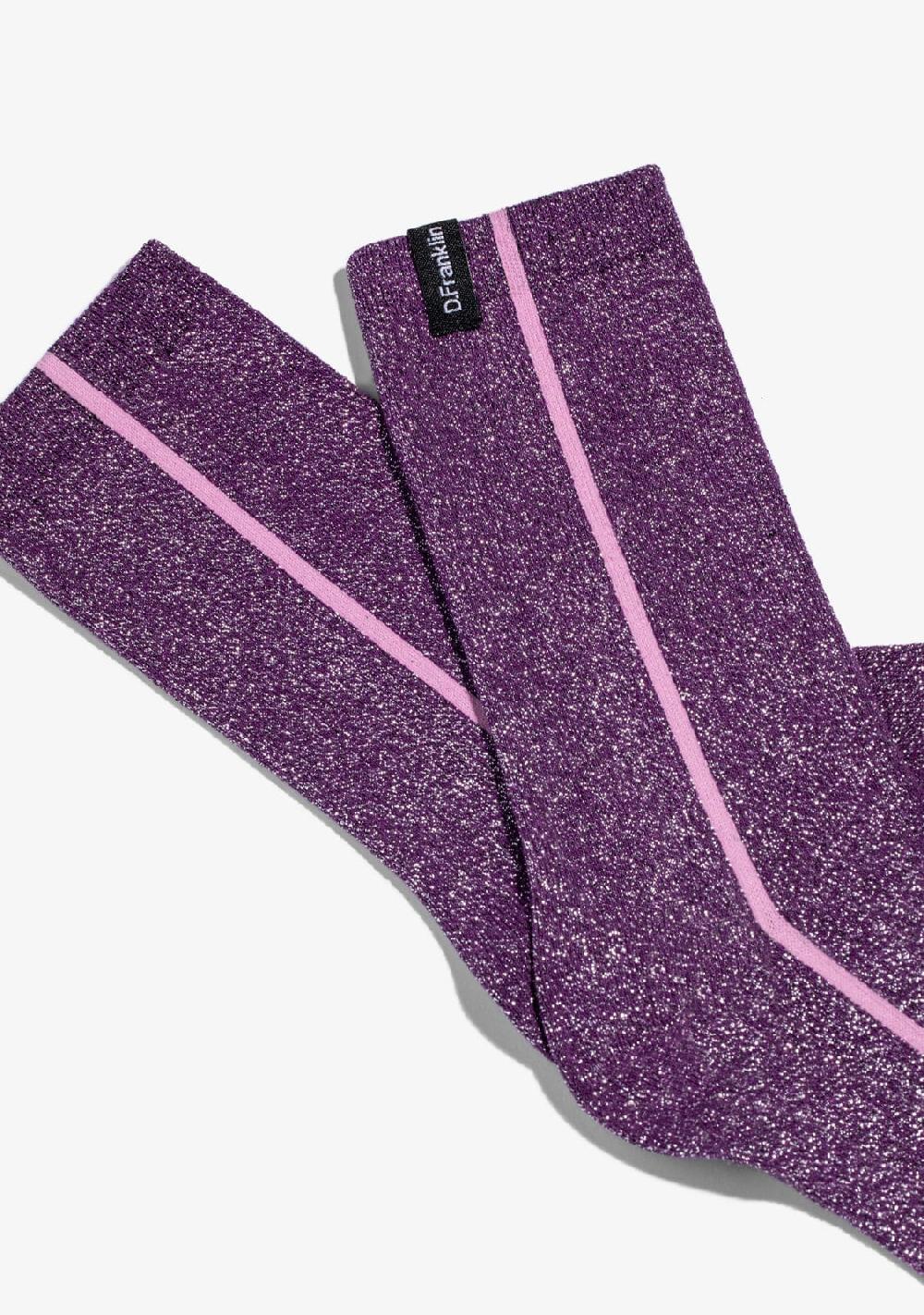 D.franklin Glitter Socks Purple