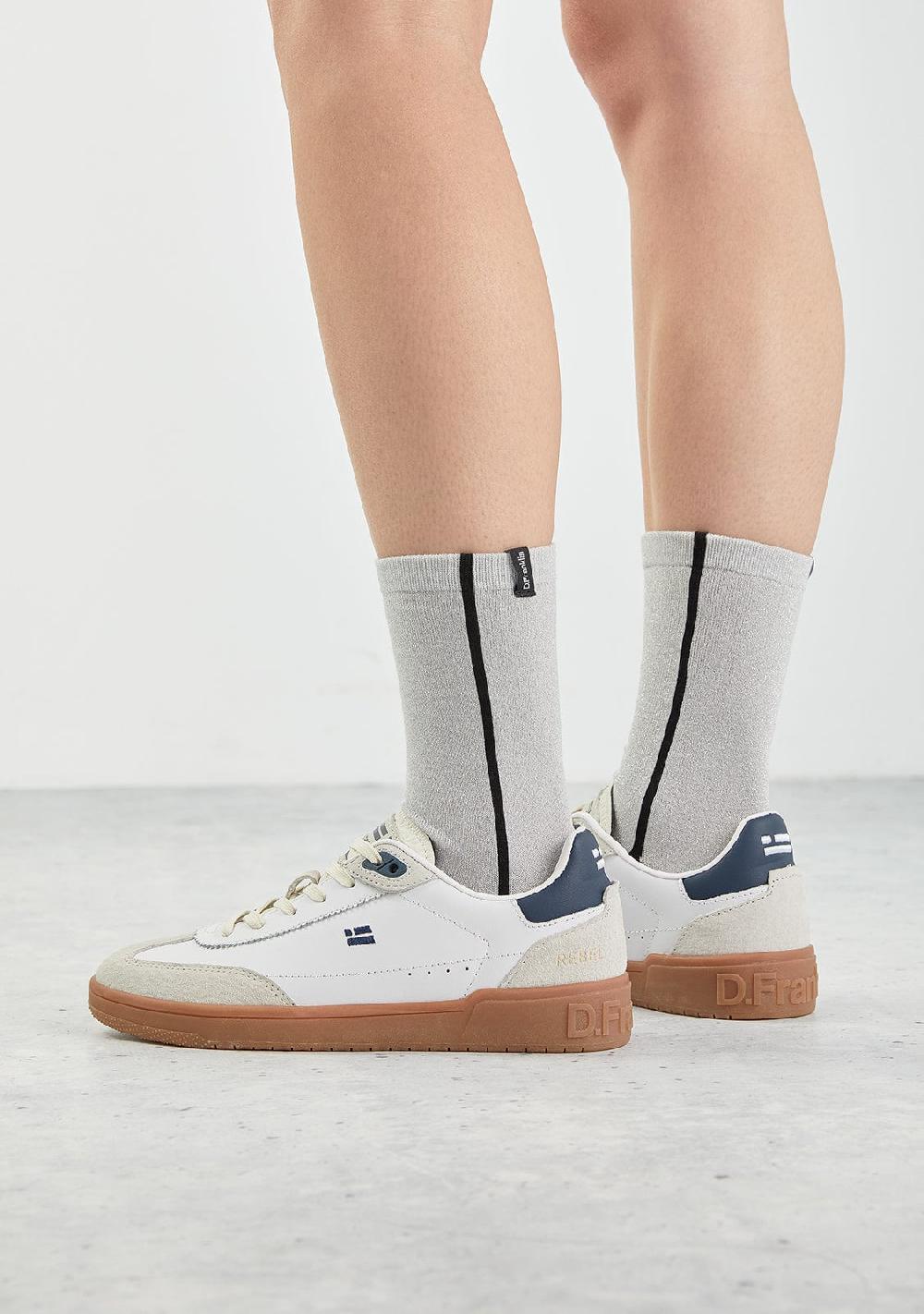 D.franklin Glitter Socks Silver