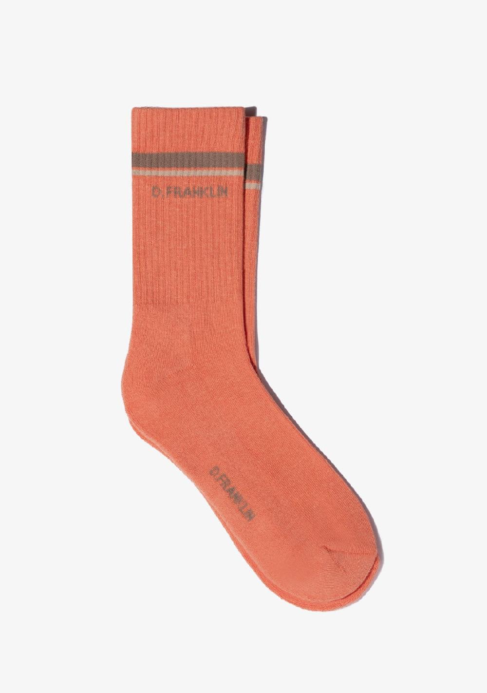 D.franklin Gorpcore 2 Stripes Socks Orange