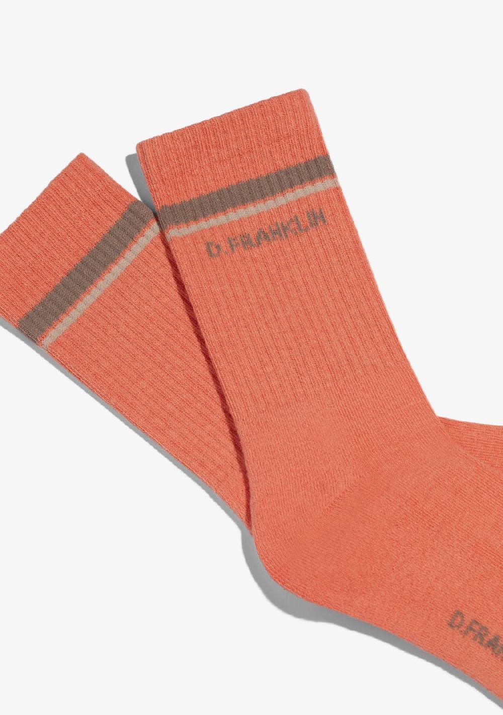 D.franklin Gorpcore 2 Stripes Socks Orange