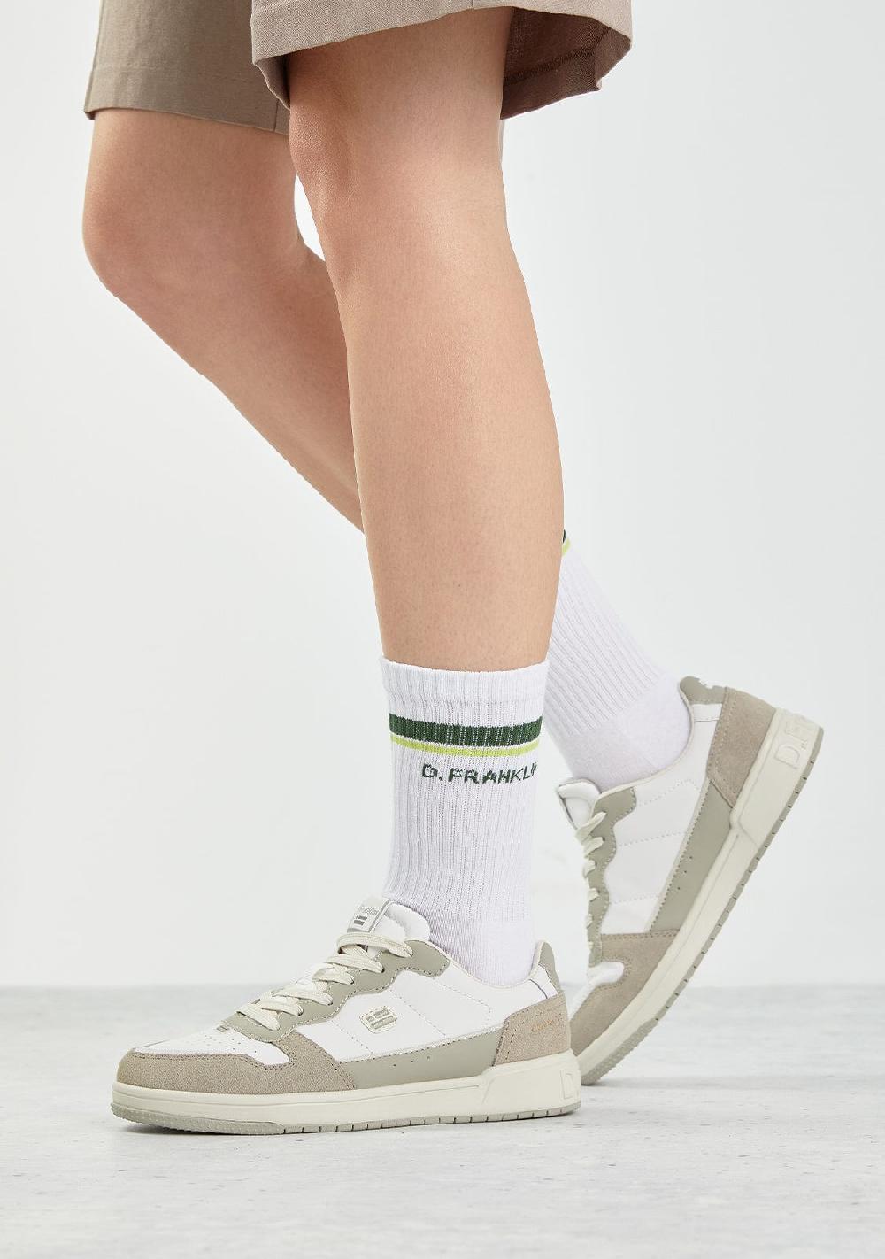 D.franklin Gorpcore 2 Stripes Socks White