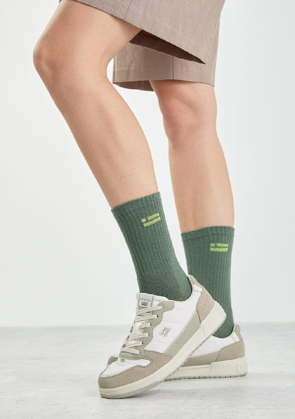 D.franklin Gorpcore Flag Socks Green