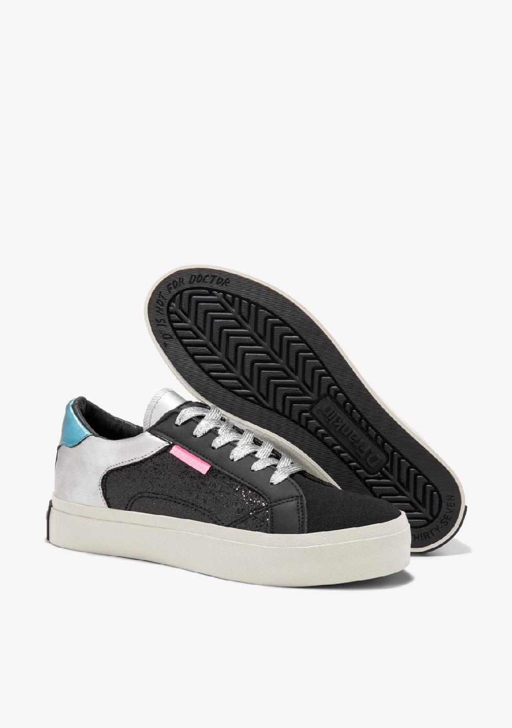 D.franklin Half Moon Low Glitter Black