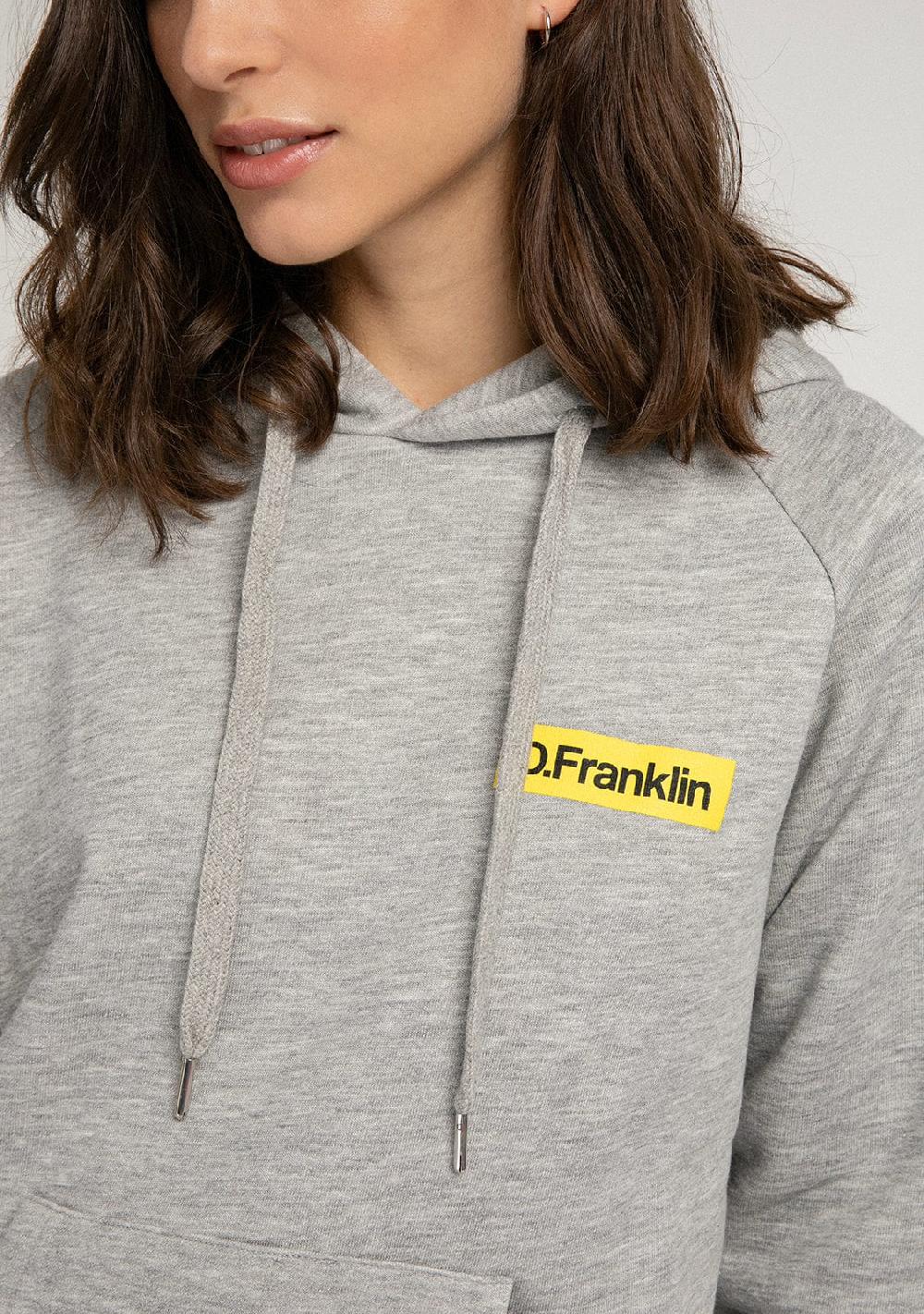 D.franklin Hoodie Smiley Female Grey