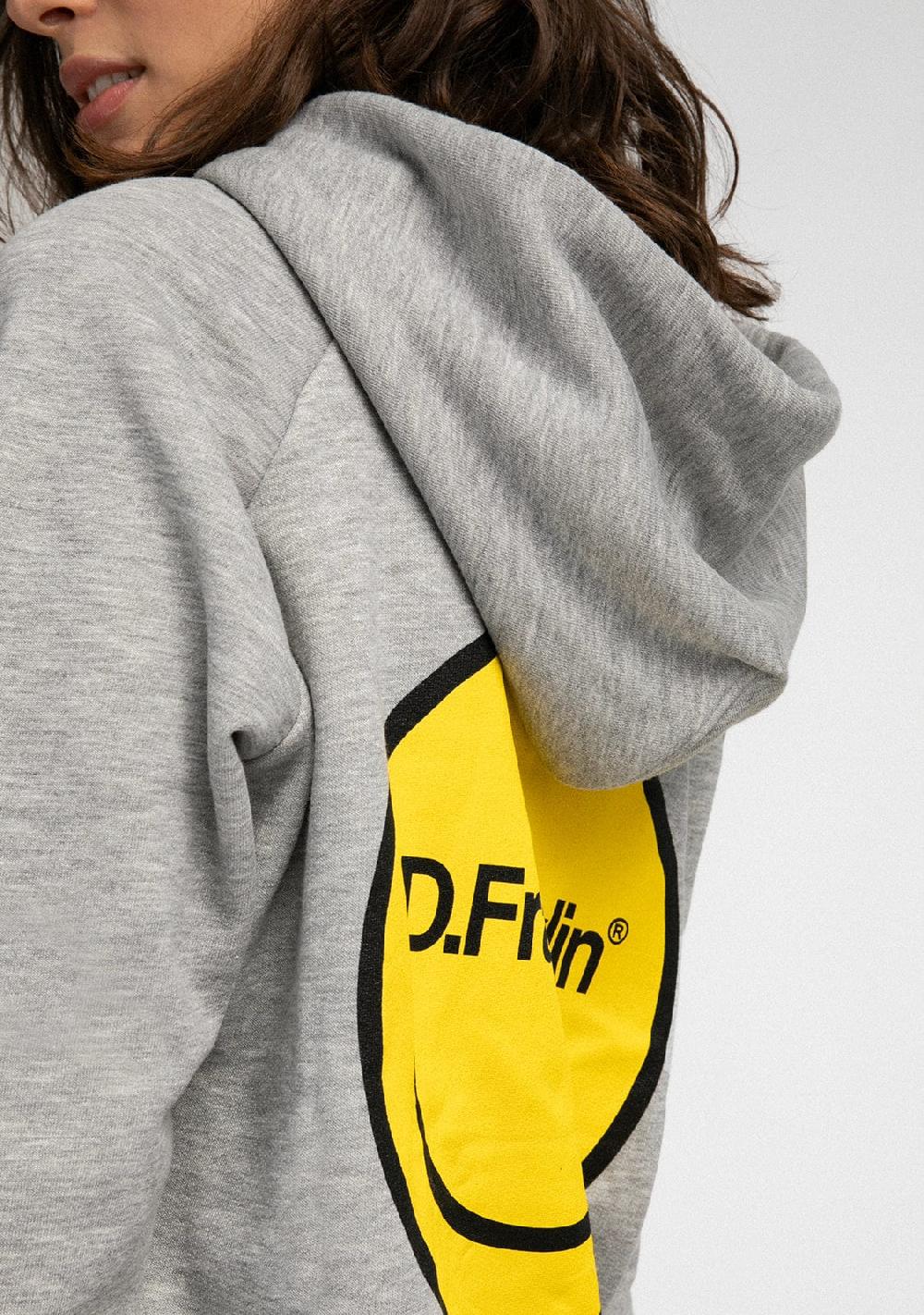 D.franklin Hoodie Smiley Female Grey