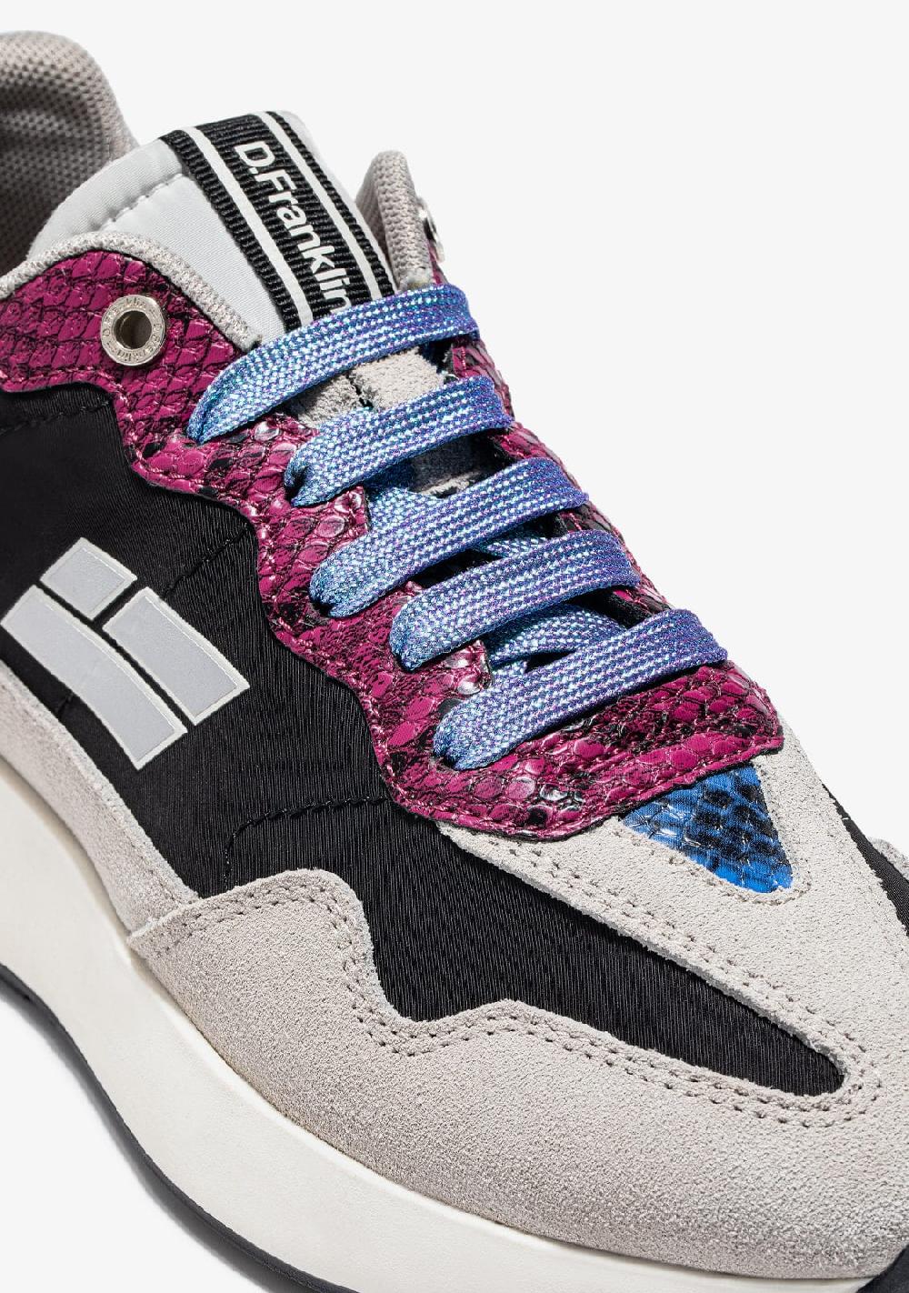 D.franklin Iridescent Blue Shine Shoelaces