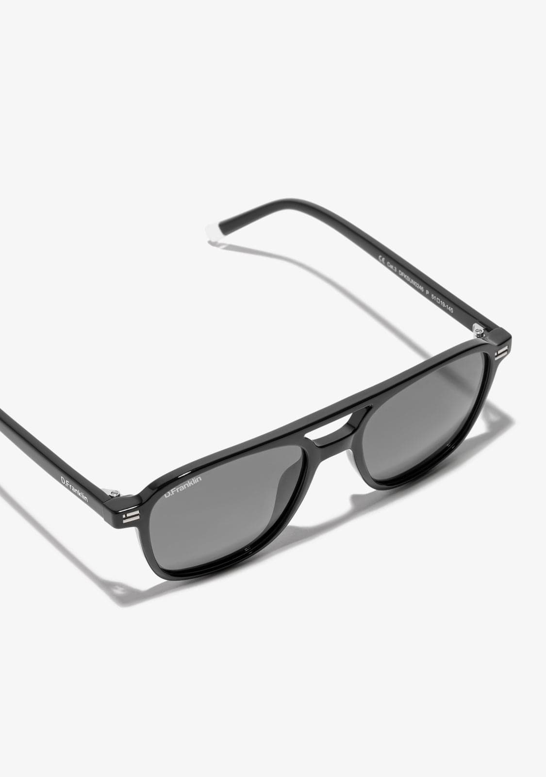 D.franklin Jackson Square Shiny Black / Smoke