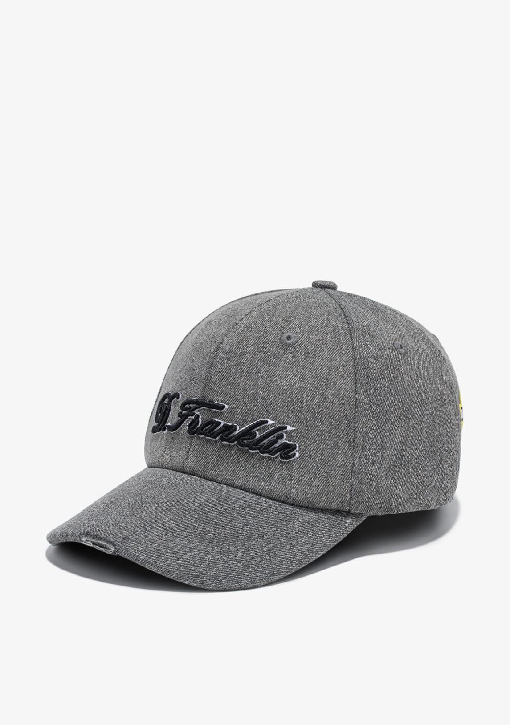 D.franklin Logo Denim Cap Black
