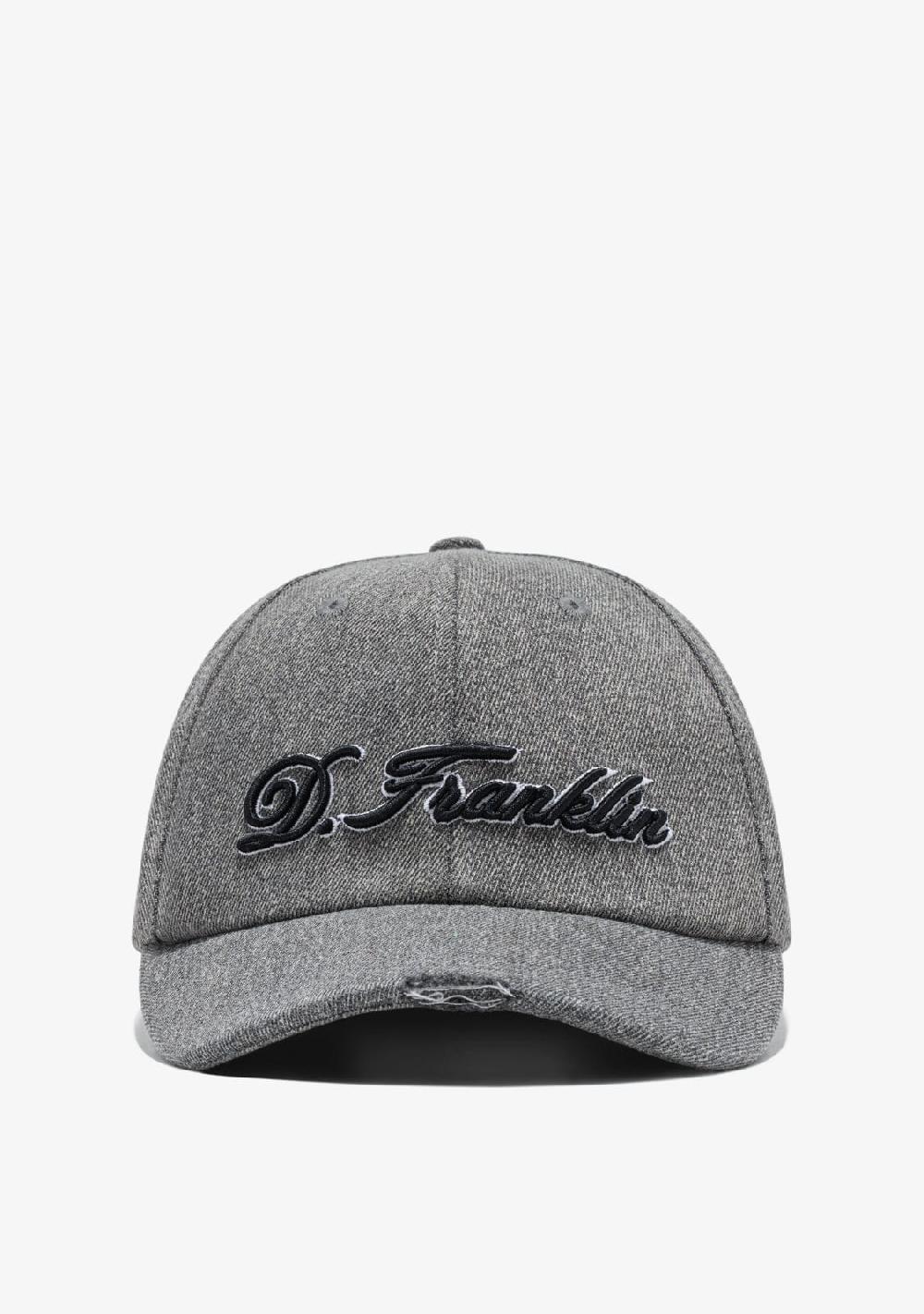 D.franklin Logo Denim Cap Black