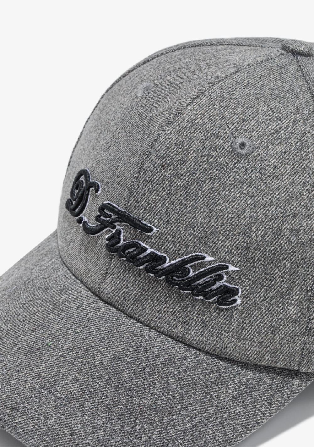 D.franklin Logo Denim Cap Black