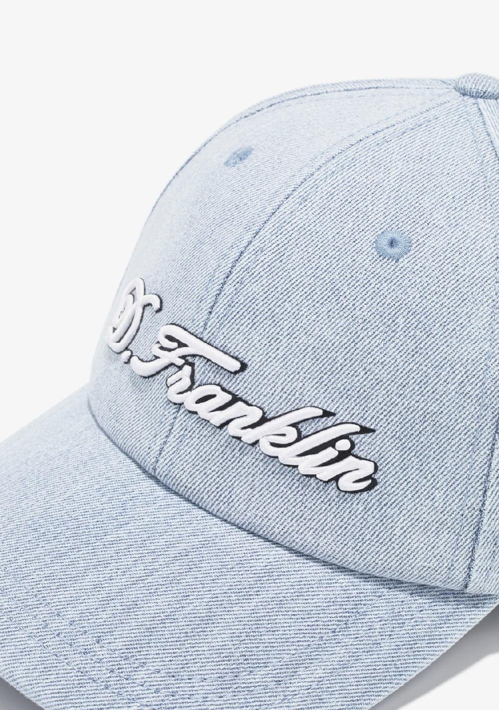 D.franklin Logo Denim Cap Blue