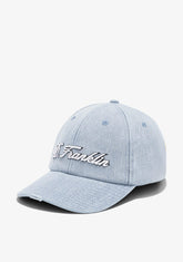 D.franklin Logo Denim Cap Blue