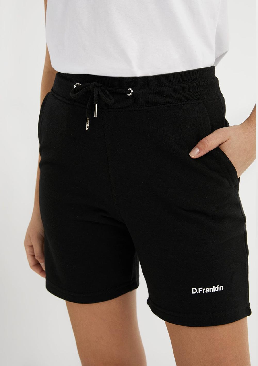 D.franklin Logo Jogger Shorts Black / White