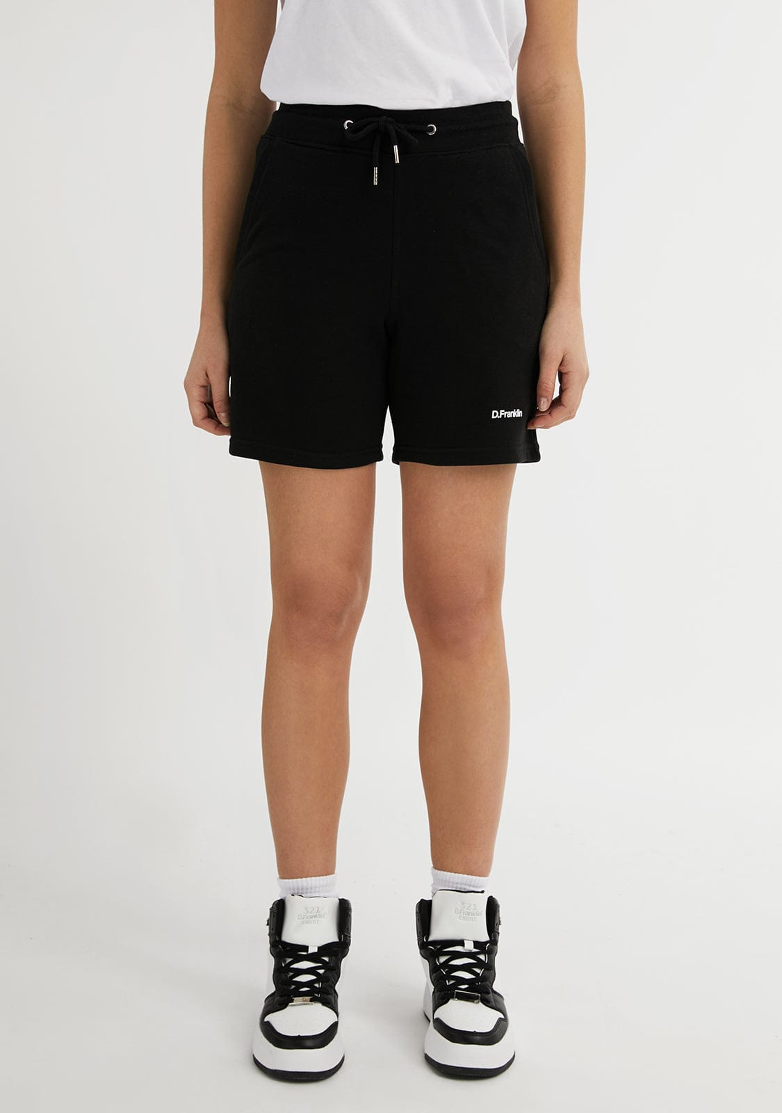 D.franklin Logo Jogger Shorts Black / White