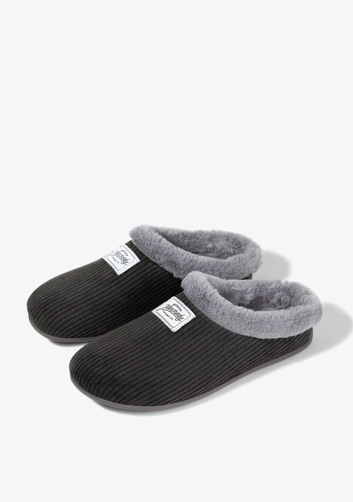 D.franklin Mercredy Slipper Cord Black