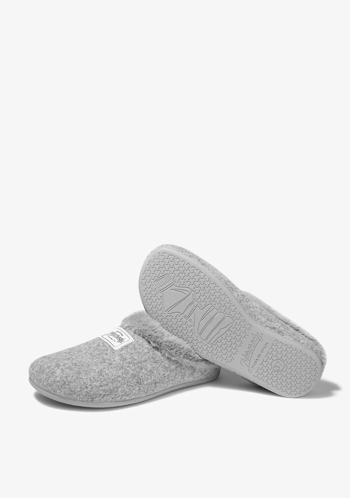 D.franklin Mercredy Slipper Fur Grey