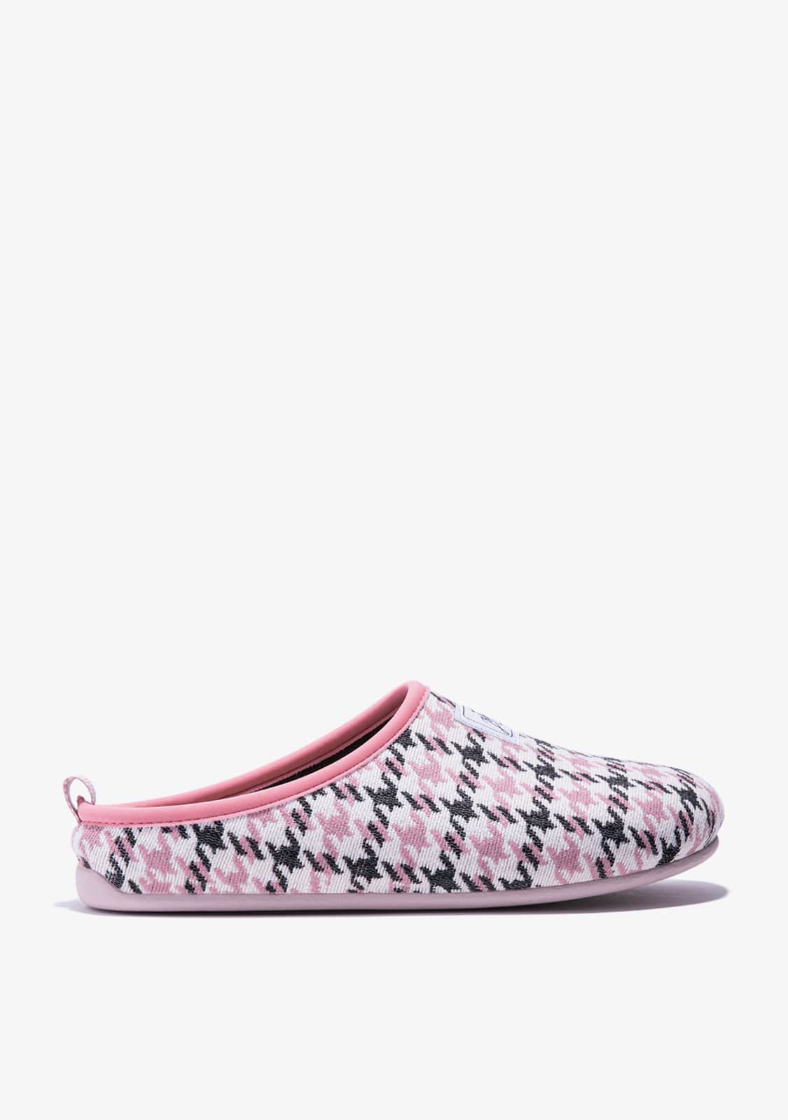 D.franklin Mercredy Slipper Houndstooth Black / Pink