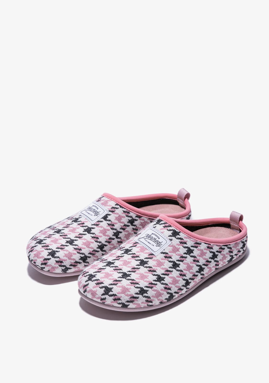 D.franklin Mercredy Slipper Houndstooth Black / Pink
