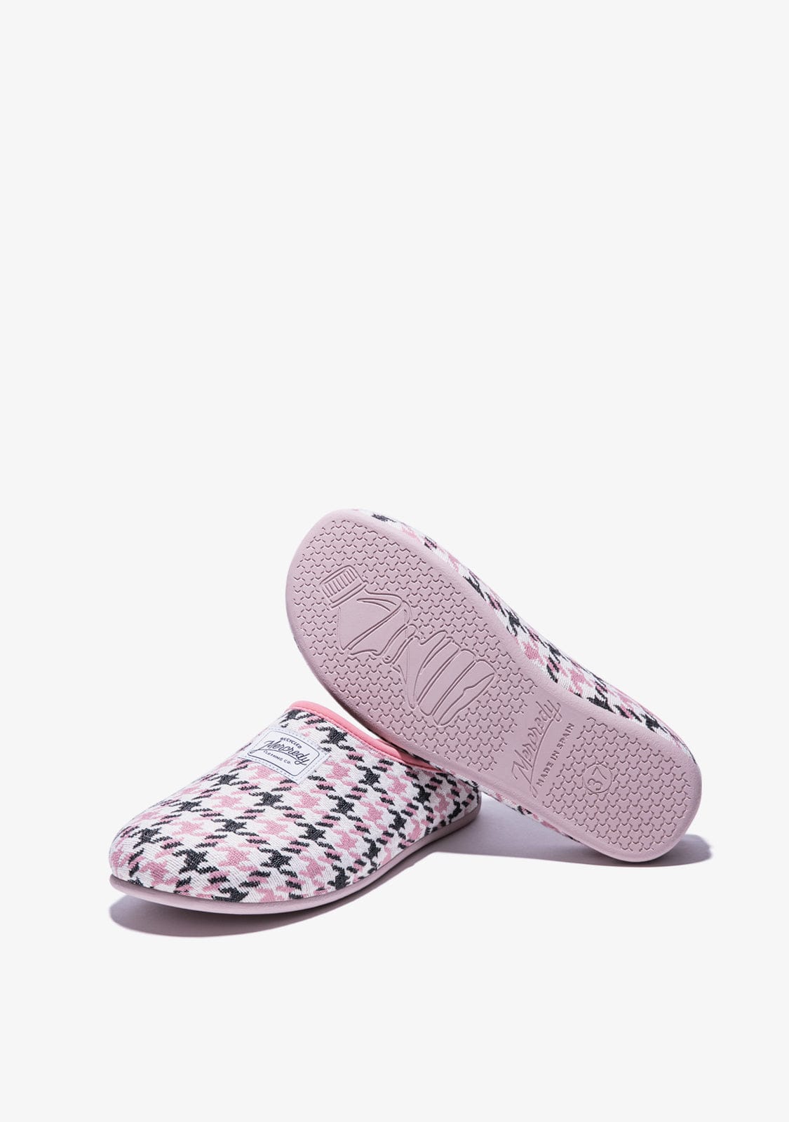 D.franklin Mercredy Slipper Houndstooth Black / Pink