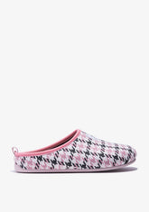 D.franklin Mercredy Slipper Houndstooth Black / Pink