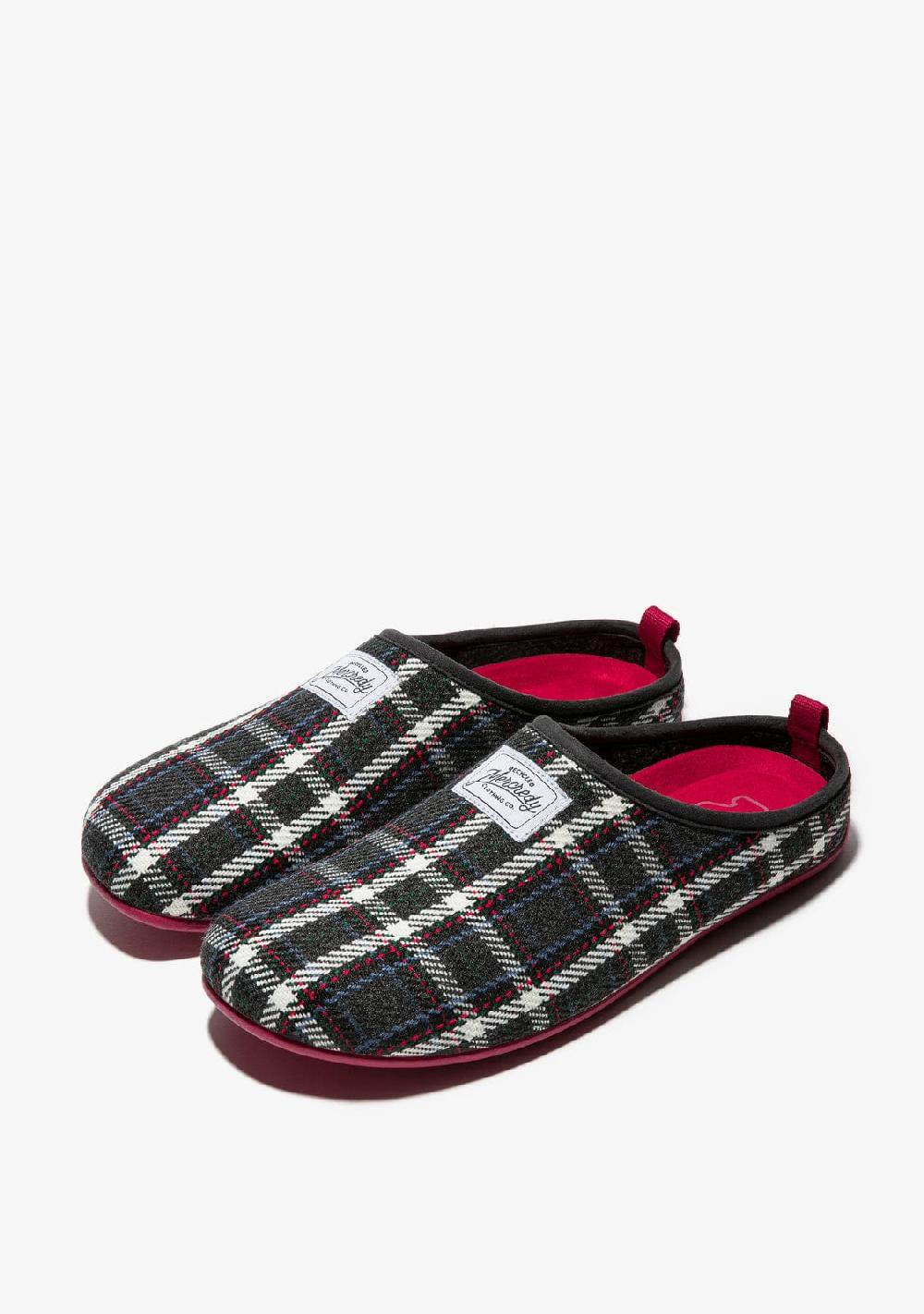 D.franklin Mercredy Slipper Tartan Grey