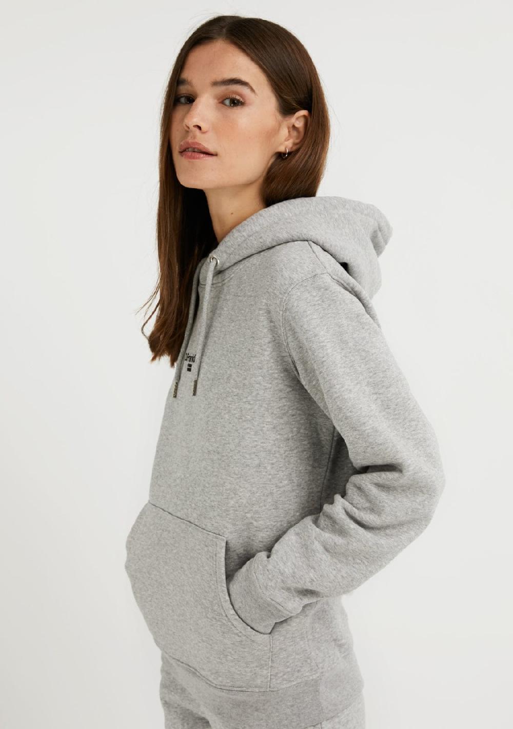 D.franklin Mid Logo Hoodie Grey / Black