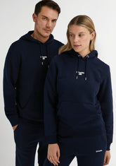 D.franklin Mid Logo Hoodie Navy / White