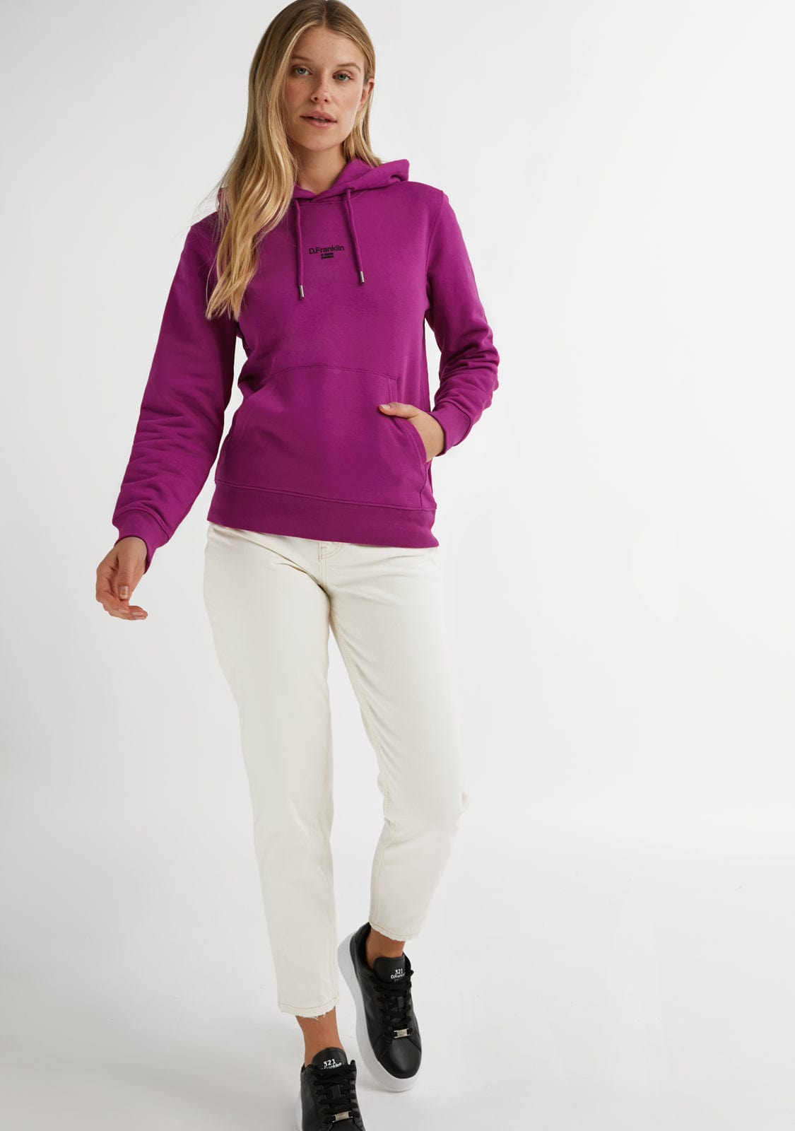 D.franklin Mid Logo Hoodie Orchid / Black