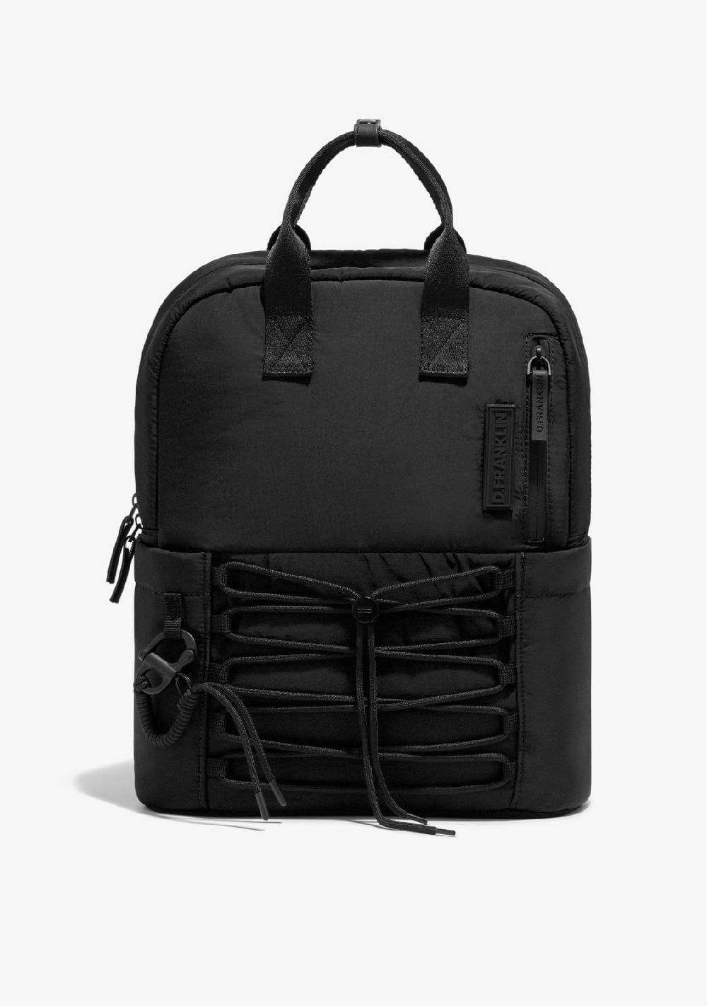 D.franklin Multi-Pocket Nylon Backpack Black