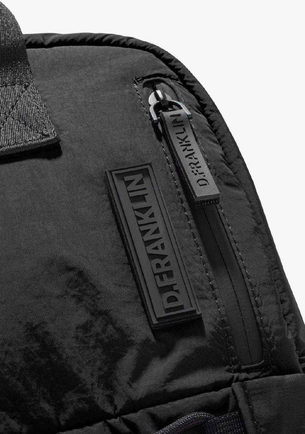 D.franklin Multi-Pocket Nylon Backpack Black