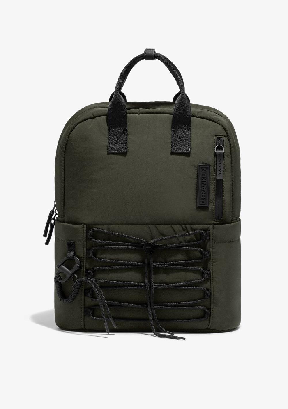 D.franklin Multi-Pocket Nylon Backpack Green