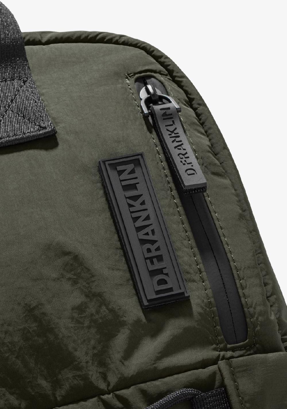 D.franklin Multi-Pocket Nylon Backpack Green