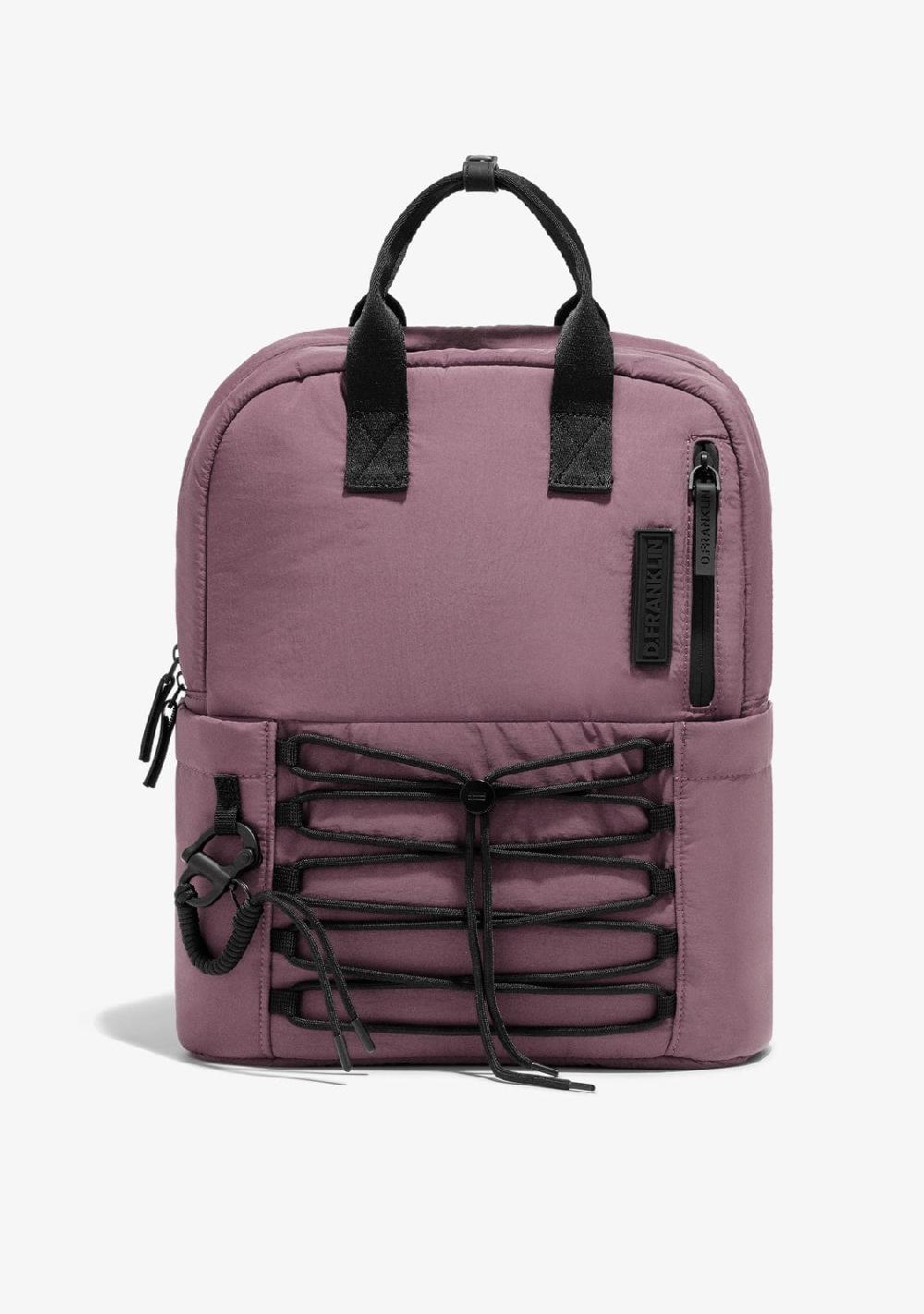 D.franklin Multi-Pocket Nylon Backpack Pink